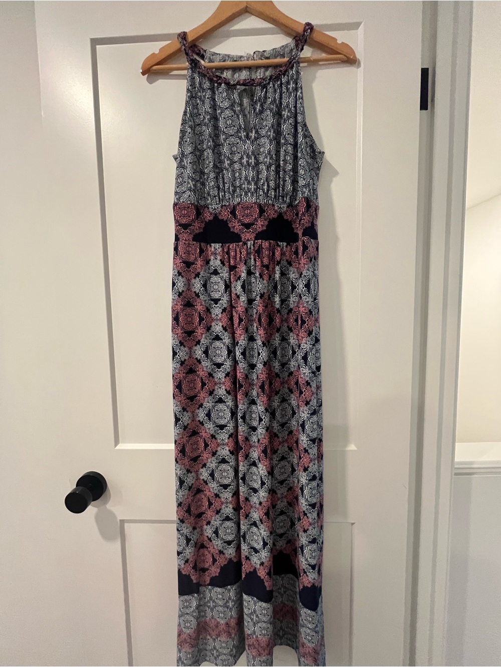 🖤 Boho Paisley Maxi Dress Size 8 | High Neck Festival Vacation Dress